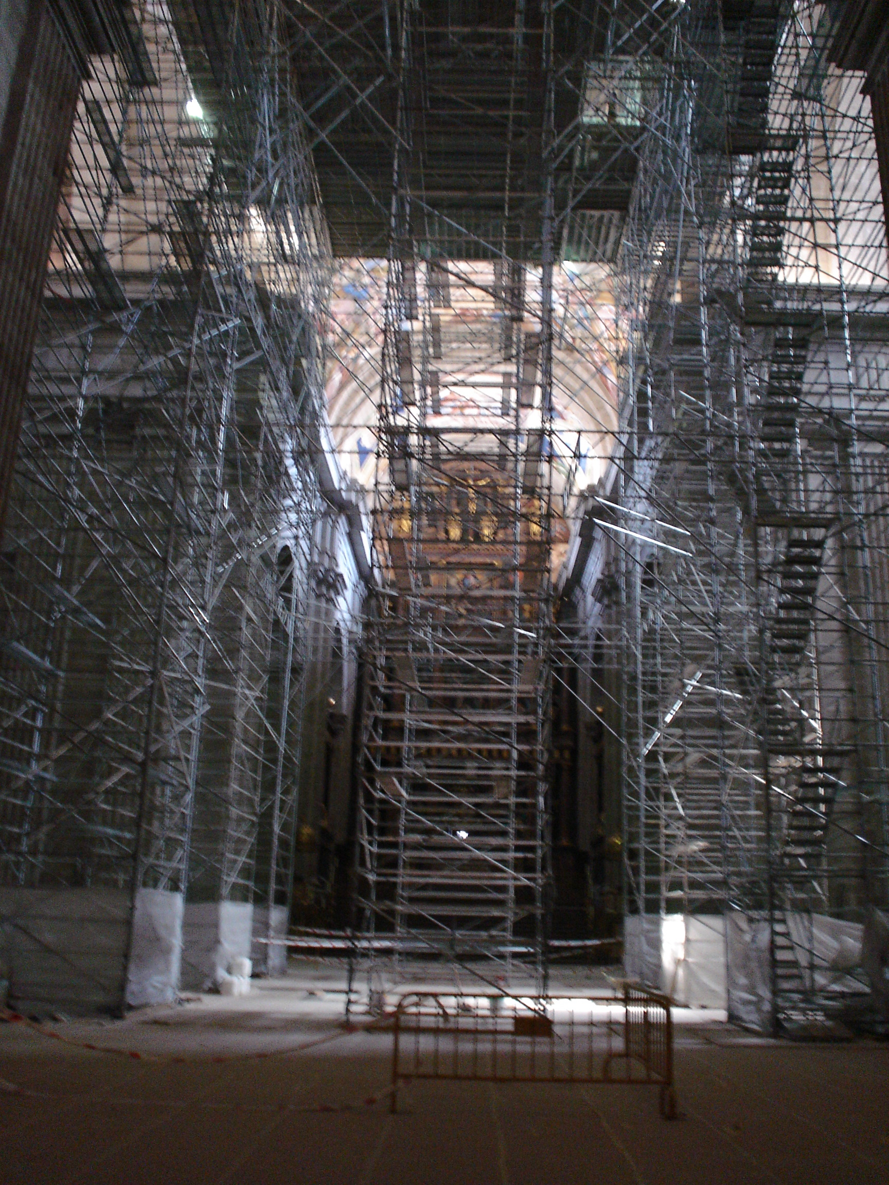 Andamiaje de restauracion, Monasterio de San Lorenzo de El Escorial